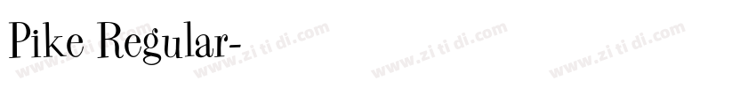 Pike Regular字体转换